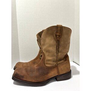 Ariat Boots Mens Rambler Western Brown Bomber distressed leather size 13